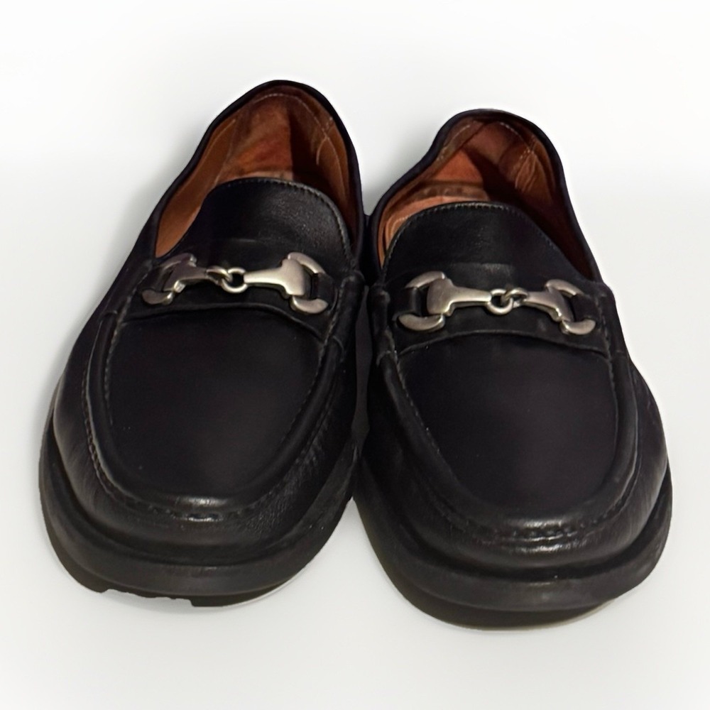 Allen Edmonds Arezzo Italian Loafer Black Leather Horse Bit 9 D Sold Out $425 - Picture 3 of 10